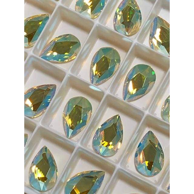 2303 Swarovski Pear Citrine Shimmer - OceanNailSupply