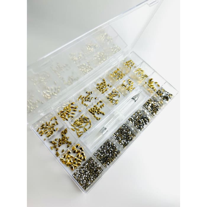 AB Rhinestone Kit With Picking Pen - OceanNailSupply