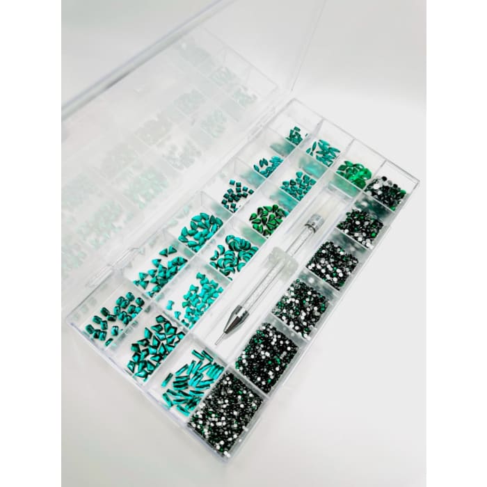 AB Rhinestone Kit With Picking Pen - OceanNailSupply