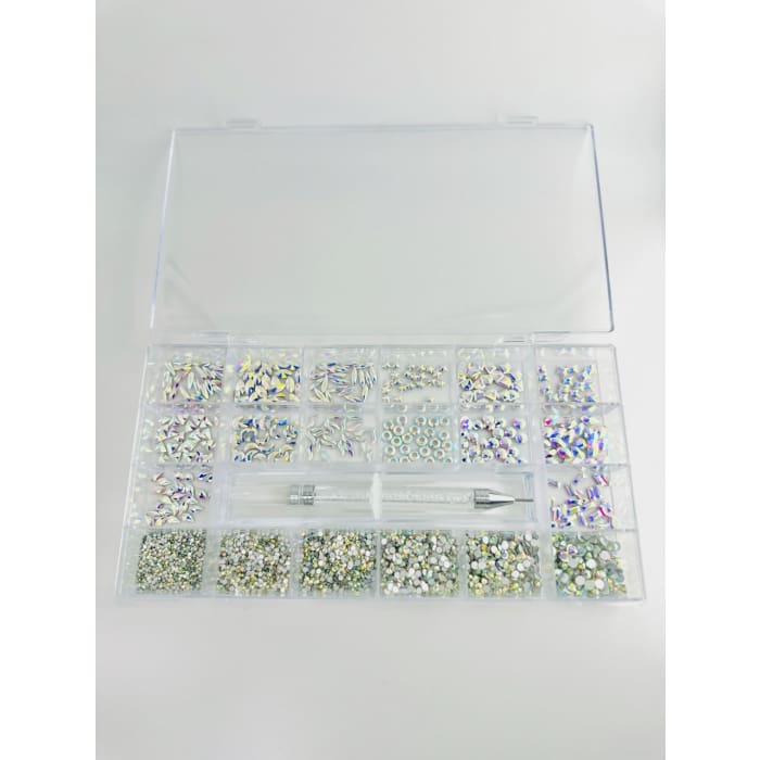 AB Rhinestone Kit With Picking Pen - OceanNailSupply