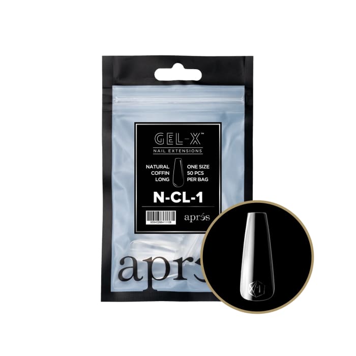 APRES GEL - X® NATURAL COFFIN LONG REFILL BAG - OceanNailSupply