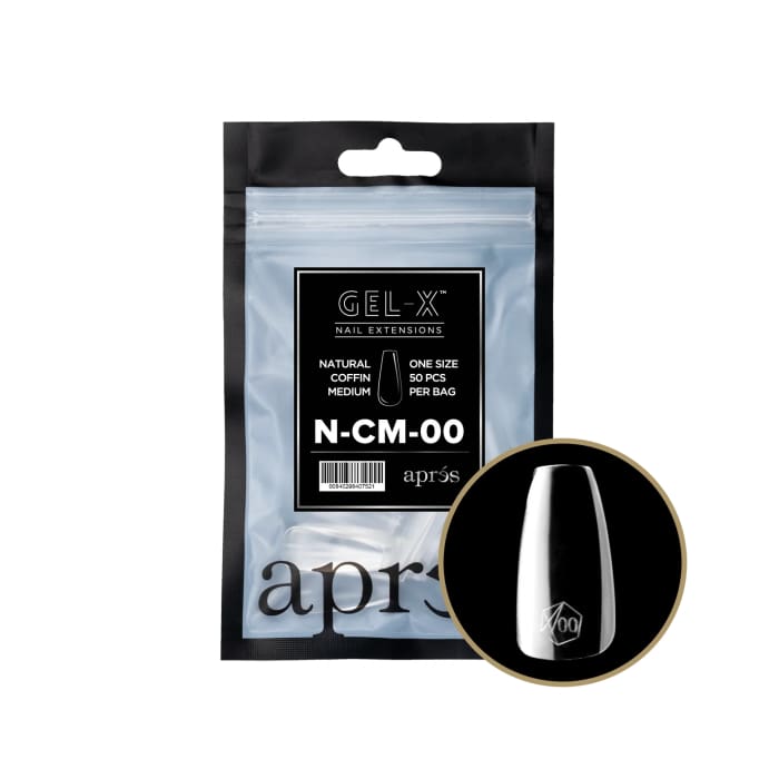 APRES GEL - X® NATURAL COFFIN MEDIUM REFILL BAG - OceanNailSupply