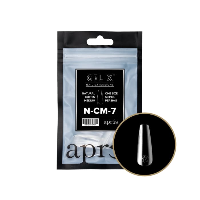 APRES GEL - X® NATURAL COFFIN MEDIUM REFILL BAG - OceanNailSupply