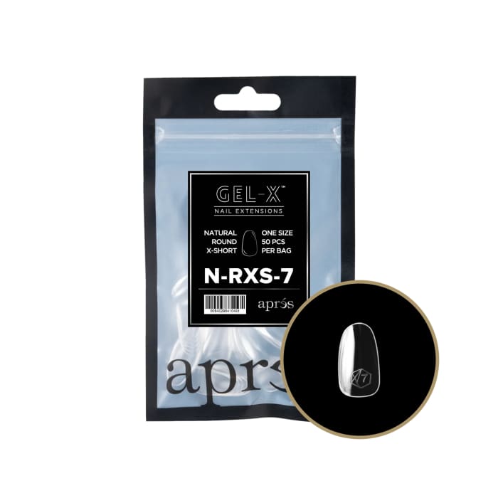 APRES GEL - X® NATURAL ROUND EXTRA SHORT REFILL BAG - OceanNailSupply