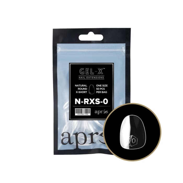 APRES GEL - X® NATURAL ROUND EXTRA SHORT REFILL BAG - OceanNailSupply