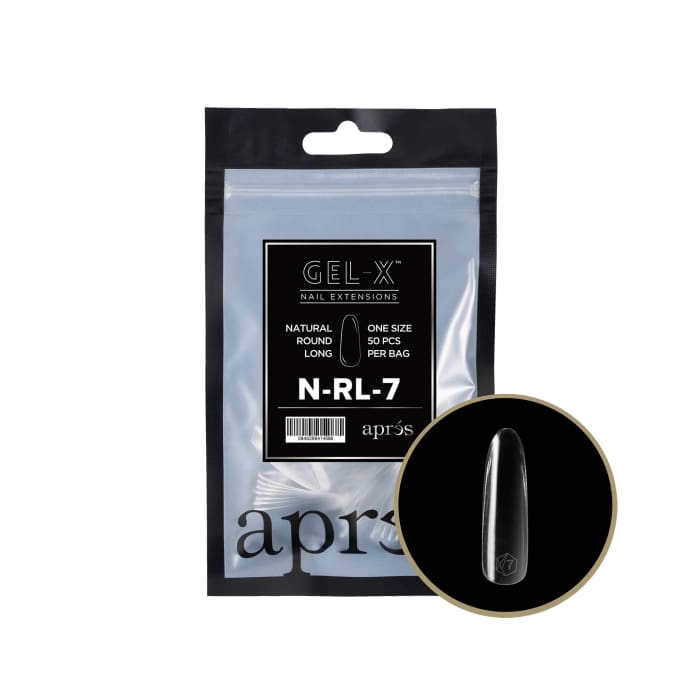 APRES GEL - X® NATURAL ROUND LONG REFILL - OceanNailSupply