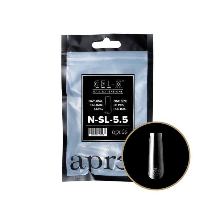 APRES GEL - X® NATURAL SQUARE LONG REFILL BAG - OceanNailSupply