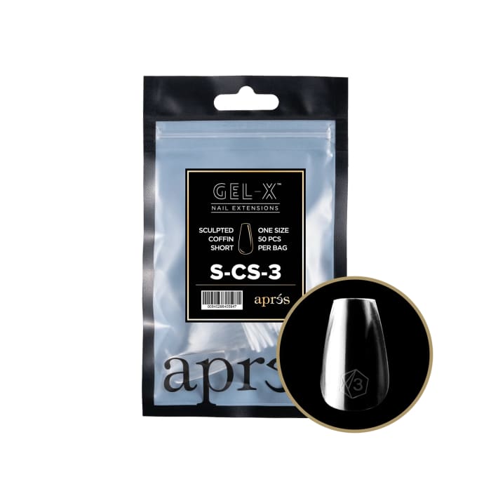 APRES GEL - X® SCULPTED COFFIN SHORT REFILL BAG - OceanNailSupply