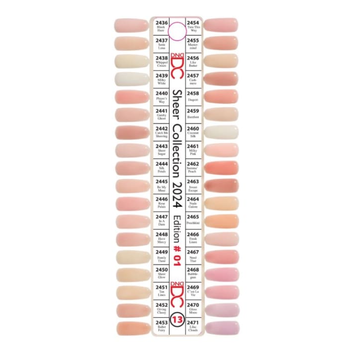 DC Sheer Collection Swatch – Single 13 - OceanNailSupply