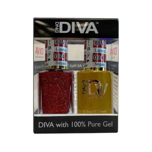 DIVA Matching Duo - 034 Sequin Lipstick OceanNailSupply