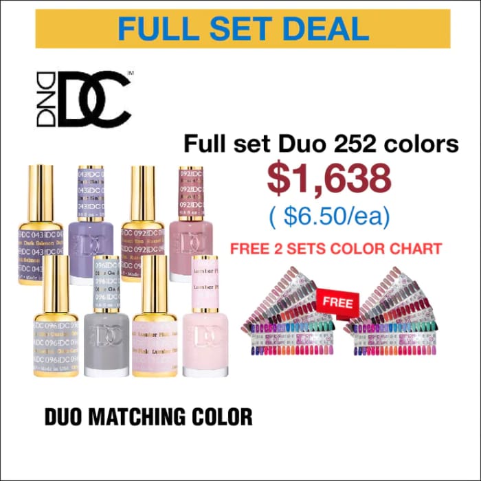 DND DC Duo Matching Color - Full set 252 colors w/ 2 sets Color Chart ...