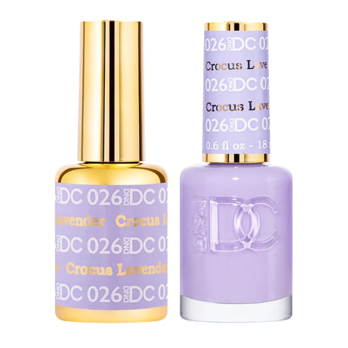 DND DC Matching Pair - 026 CROCUS LAVENDER - OceanNailSupply