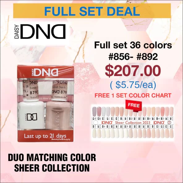 DND Duo Matching Color - Sheer Collection - Full set 36 colors - #13 ...