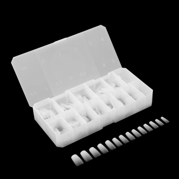 OMBRÉ GEL - X® NATURAL SQUARE SHORT TIP BOX OF TIPS - (210PCS) OceanNailSupply