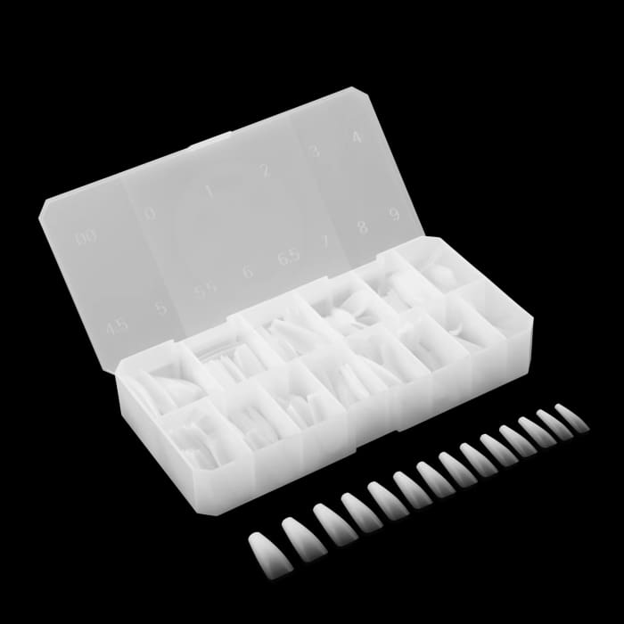 OMBRÉ GEL - X® SCULPTED ALMOND MEDIUM TIP BOX OF TIPS - (210PCS) OceanNailSupply