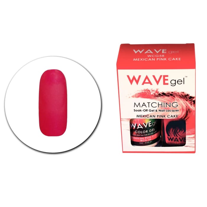 WAVEGEL MATCHING (#058) WCG58 MEXICAN PINK CAKE - OceanNailSupply