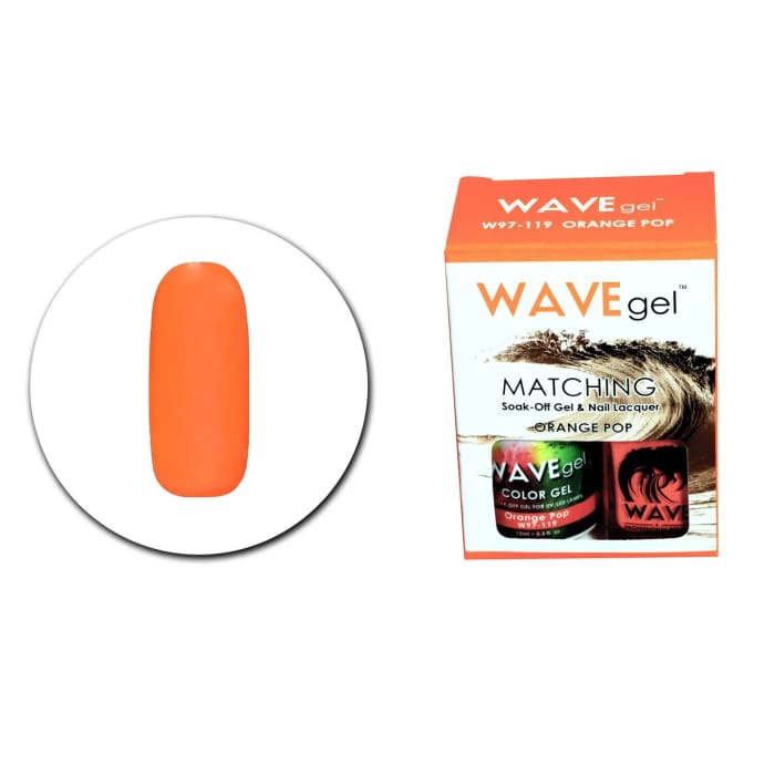 WAVEGEL MATCHING (#119) W97119 ORANGE POP - OceanNailSupply