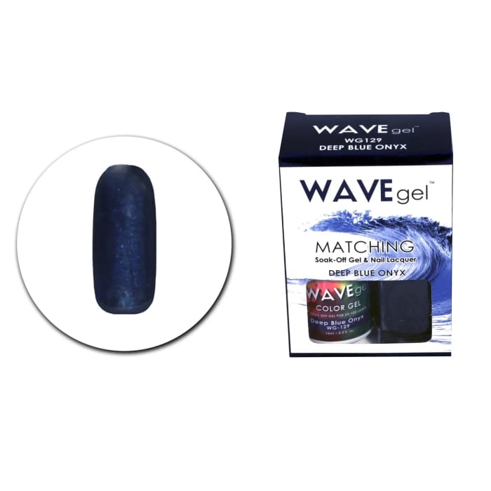 WAVEGEL MATCHING (#129) WG129 DEEP BLUE ONYX - OceanNailSupply