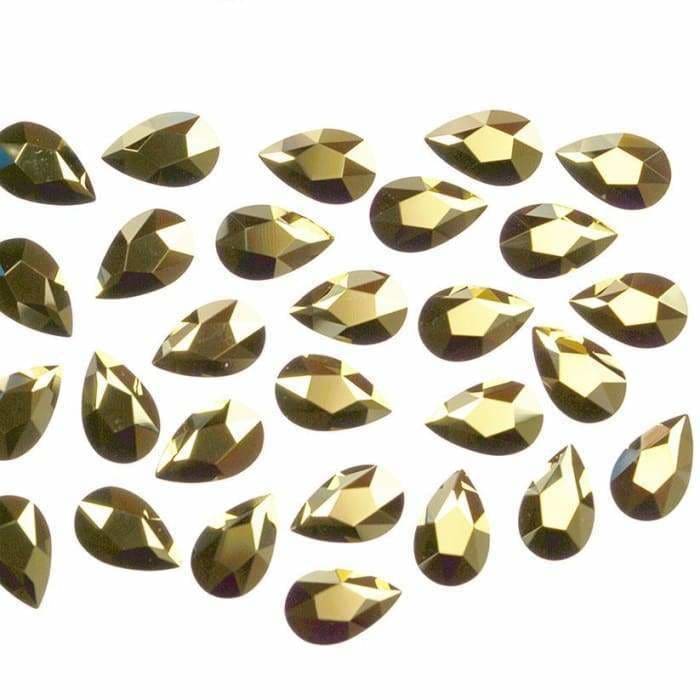 2303 Swarovski Pear Aurum - OceanNailSupply