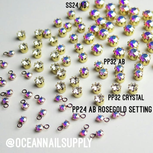 Swarovski Crystal With Setting - OceanNailSupply